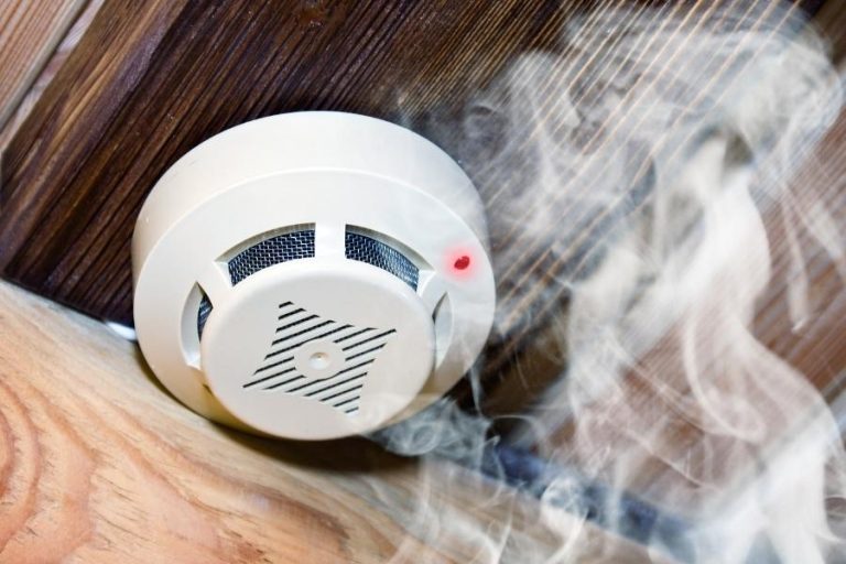 image presents smoke detector